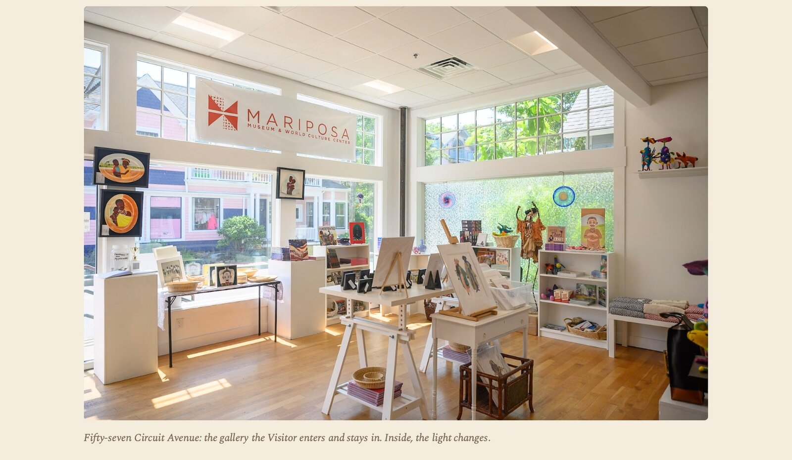 Inside the Mariposa gallery