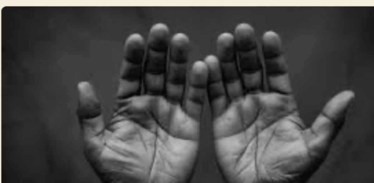 A pair of hands, making