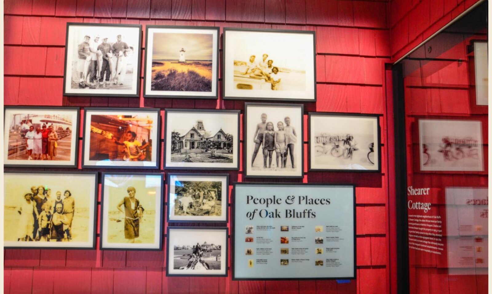 People & Places of Oak Bluffs, the photo wall at Shearer Cottage